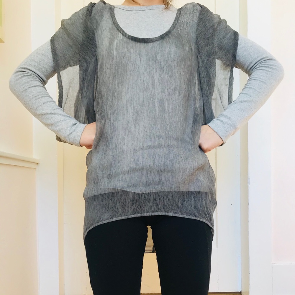 Sheer silk tunic